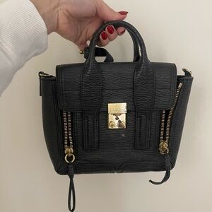 3.1 Phillip Lim Pashli Mini Satchel bag in black and gold